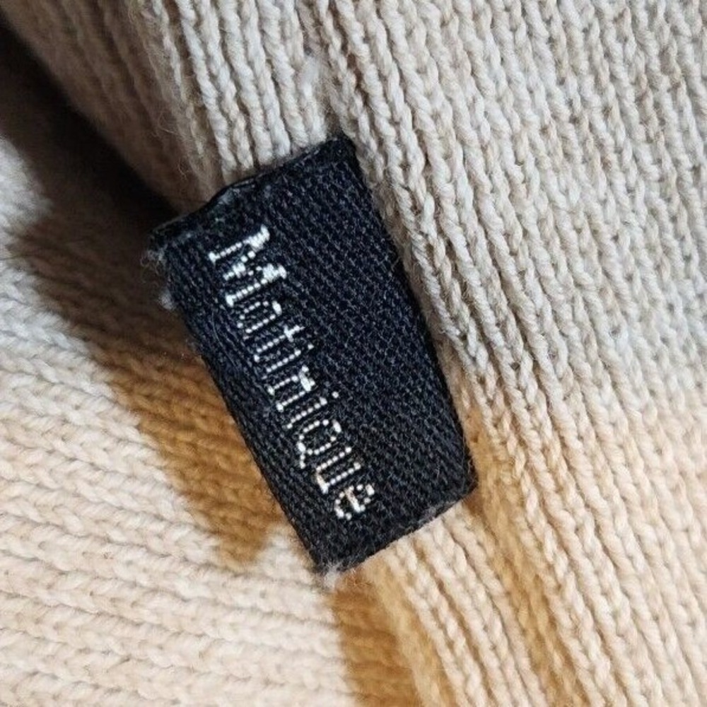 Matinique $128 XL Oatmeal Beige 100%‎ Cotton Full Zip Mock Neck Sweater Jacket - Picture 11 of 13